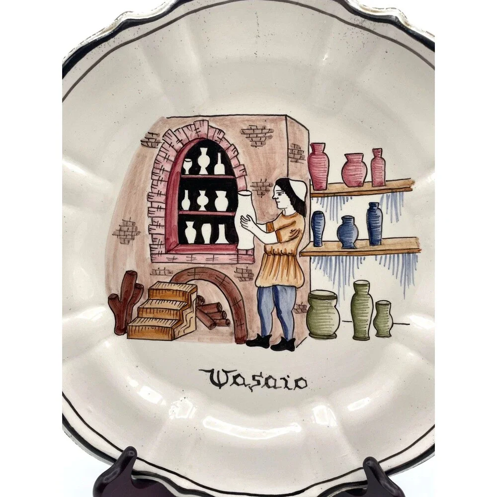 THE POTTER Italian Hand Painted Ceramic Wall Plate 12